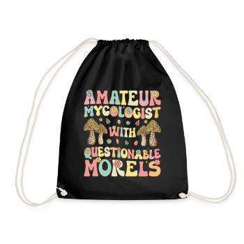Chasse aux champignons - Sac de sport léger - noir - Devant