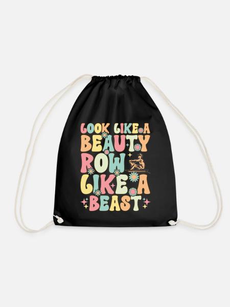 Rower Rower - Drawstring Bag - black
