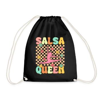 Danseuse de salsa groovy - Sac de sport léger - noir - Devant