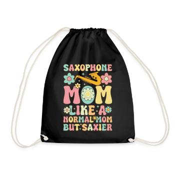 Groovy saxophonist - Drawstring Bag - black - Front