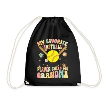 Mamie de balle molle - Sac de sport léger - noir - Devant