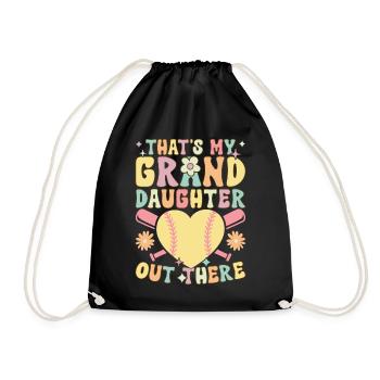 Groovy Softball Spieler - Turnbeutel - Schwarz - Vorne