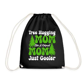 Tree Hugger Mom - Drawstring Bag - black - Front