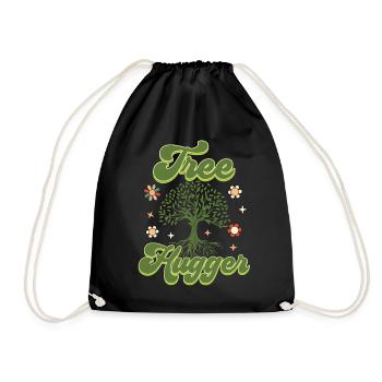 Environmentalist, Nature Lover - Drawstring Bag - black - Front