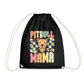 Groovy Pitbull Maman Amoureuse des chiens - Sac de sport léger - noir - Devant