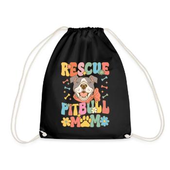 Groovy Dog Lover - Drawstring Bag - black - Front