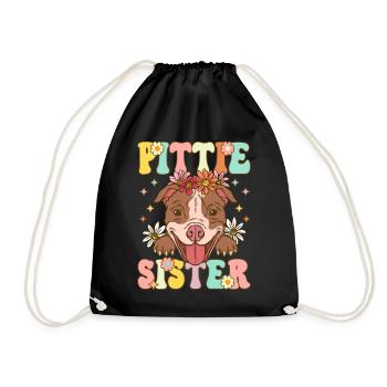 Pitbull Sister Pitbull Sister Amoureux des chiens - Sac de sport léger - noir - Devant