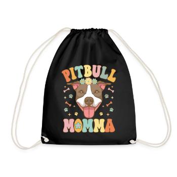 Groovy Pitbull Maman Amoureuse des chiens - Sac de sport léger - noir - Devant