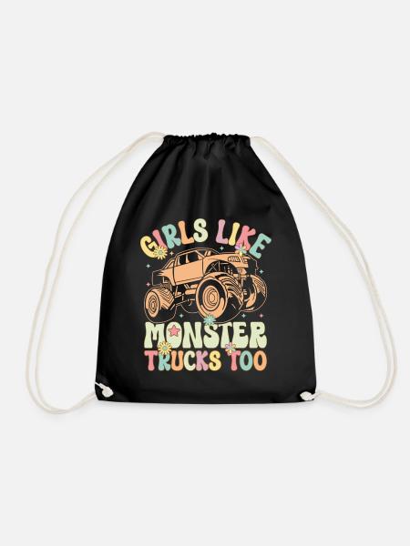 Truck Lover Girls Weiblich - Turnbeutel - Schwarz