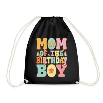 Monster Truck Lover Birthday Party - Drawstring Bag - black - Front