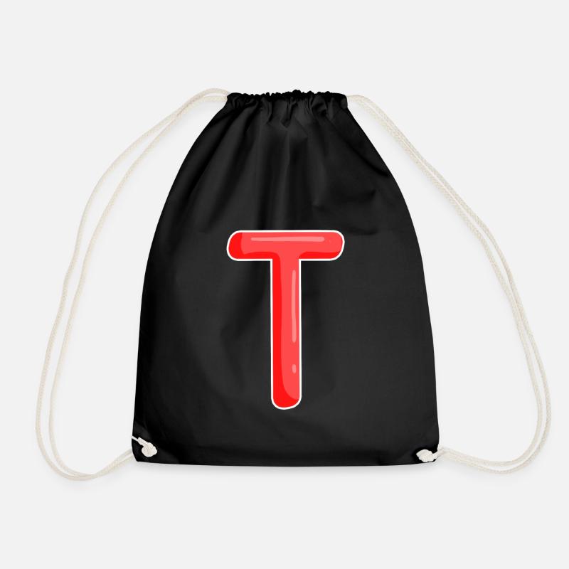 Lettre T Lettre initiale - Sac de sport léger - noir