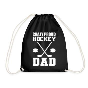 Hockey Dad Hockey Spieler - Turnbeutel - Schwarz - Vorne