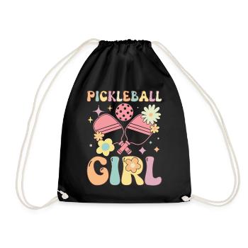 Joueur de pickle ball groovy - Sac de sport léger - noir - Devant