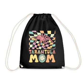 Groovy Female Tarantula Lover Spider - Drawstring Bag - black - Front