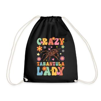 Groovy Female Tarantula Lover Spider - Drawstring Bag - black - Front