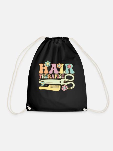 Groovy Hairstylist Friseurin - Turnbeutel - Schwarz