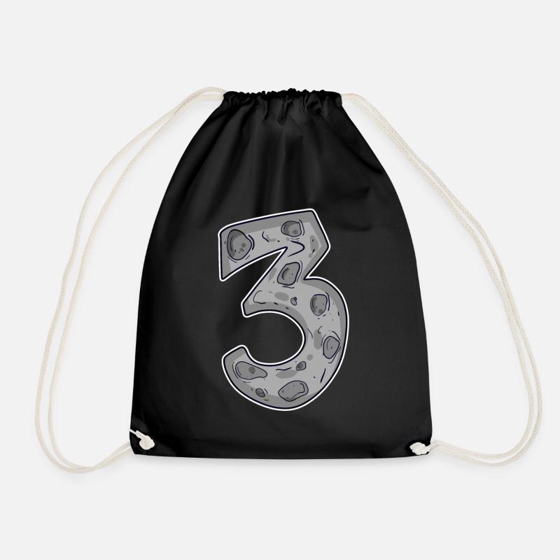 Trois - 3 - Numéro 3 - Numéro 3 - Sac de sport léger - noir