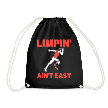 Limpin Aint Easy Prothesentechniker - Turnbeutel - Schwarz - Vorne