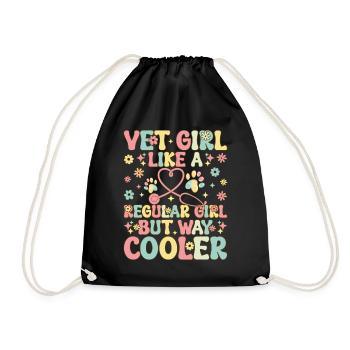 Vet Tech Veterinarian - Drawstring Bag - black - Front