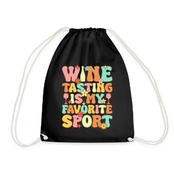 Groovy Weintrinken - Turnbeutel - Schwarz - Vorne