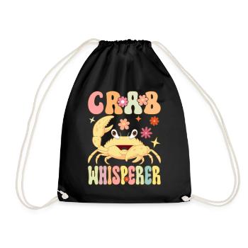 Groovy Crab Lovers Seafood Lovers - Drawstring Bag - black - Front