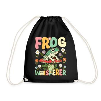 Groovy Frog Lovers - Drawstring Bag - black - Front