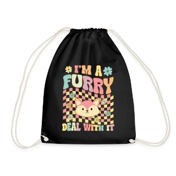 Groovy Furry Fandom Fursuit Fox - Sac de sport léger - noir - Devant