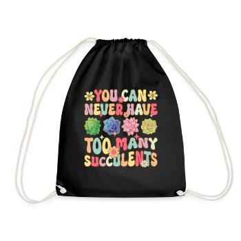 Groovy Plant Lover Cactus - Drawstring Bag - black - Front
