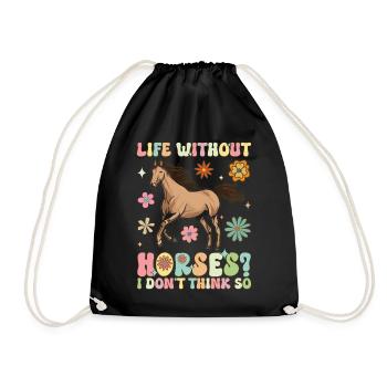 Groovy Horseback Riding Reiter - Turnbeutel - Schwarz - Vorne