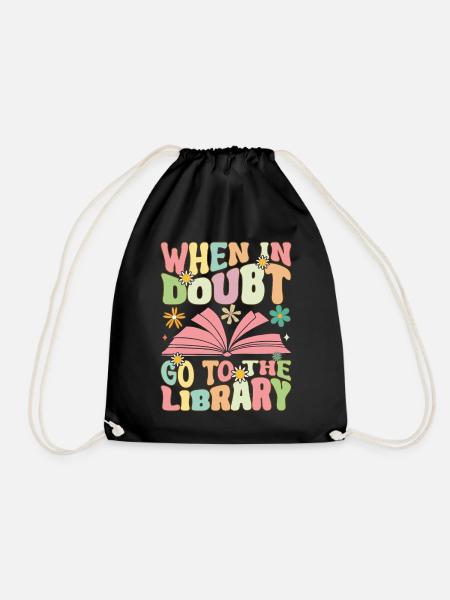 Groovy Book Reader Bibliothekar - Turnbeutel - Schwarz