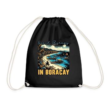 Boracay Philippines Summer Vacation Boaracay Beach - Drawstring Bag - black - Front