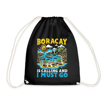 Boracay Philippines Summer Vacation Boaracay Beach - Drawstring Bag - black - Front