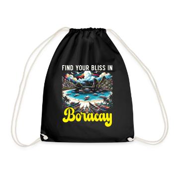 Boracay Philippines Summer Vacation Boaracay Beach - Drawstring Bag - black - Front