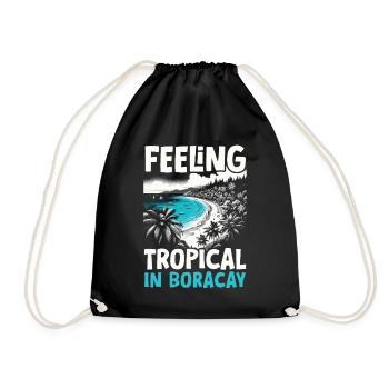 Boracay Philippines Summer Vacation Boaracay Beach - Drawstring Bag - black - Front