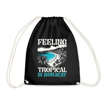 Boracay Philippines Summer Vacation Boaracay Beach - Drawstring Bag - black - Front