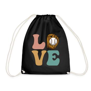 LOVE Baseball Catcher Catcher joueur - Sac de sport léger - noir - Devant