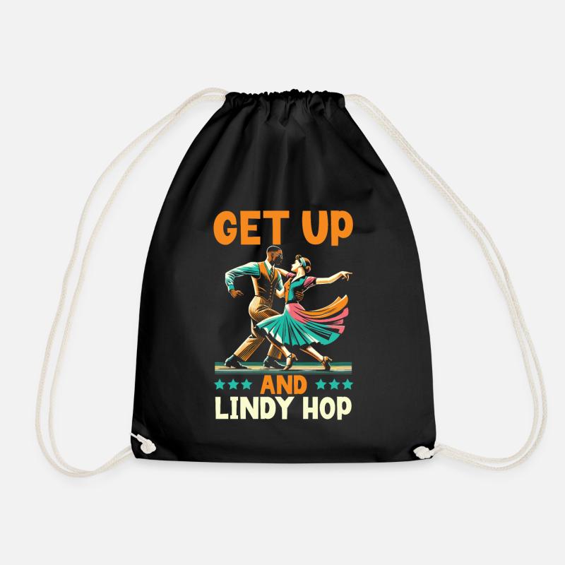 Lindy Hop Tänzer Swinging Dancing Swing Dance - Turnbeutel - Schwarz