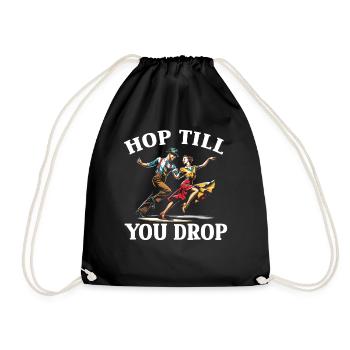 Lindy Hop Dancer Swinging Dancing Swing Dance - Drawstring Bag - black - Front