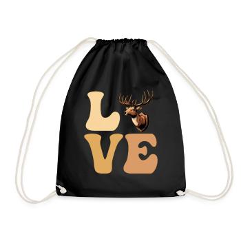 AMOUR taxidermiste taxidermie chasse au cerf - Sac de sport léger - noir - Devant