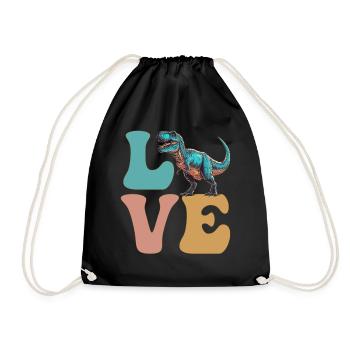 LOVE Trex Tyrannosaurus rex Dinosaure - Sac de sport léger - noir - Devant