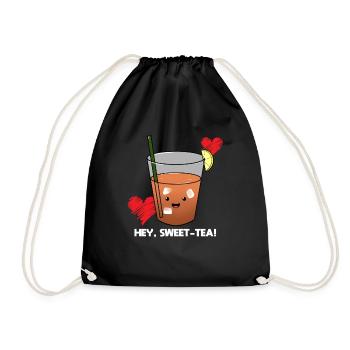 Hey Sweet-tea! Tee Barista - Turnbeutel - Schwarz - Vorne