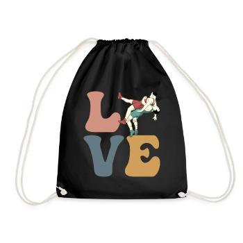 LOVE Wrestling Lutteur - Sac de sport léger - noir - Devant