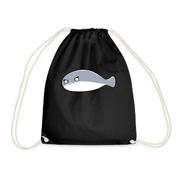 Sacambaspi's Ancient Fish Meme Demonic - Drawstring Bag - black - Front
