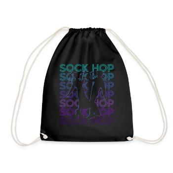 Sock Hop Dance 50s Retro - Drawstring Bag - black - Front