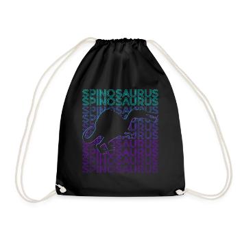 Spinosaurus Dinosaur Retro - Drawstring Bag - black - Front