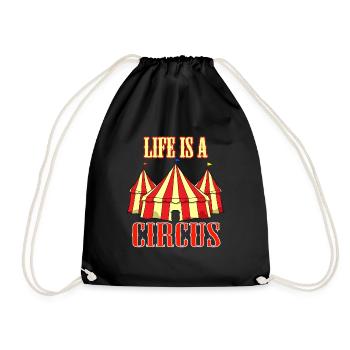 Life Is A Circus Komiker - Turnbeutel - Schwarz - Vorne