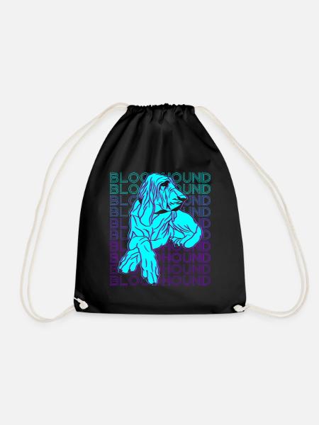 Bloodhound Dog Retro - Turnbeutel - Schwarz