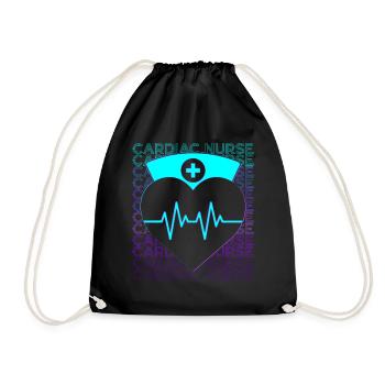 Infirmière en cardiologie cardiologie CNS Retro - Sac de sport léger - noir - Devant