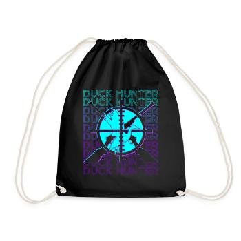 Duck Hunter Duck Hunting Retro - Drawstring Bag - black - Front