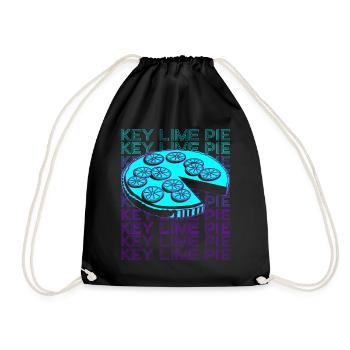 Tarte au citron vert Florida Dessert Rétro - Sac de sport léger - noir - Devant